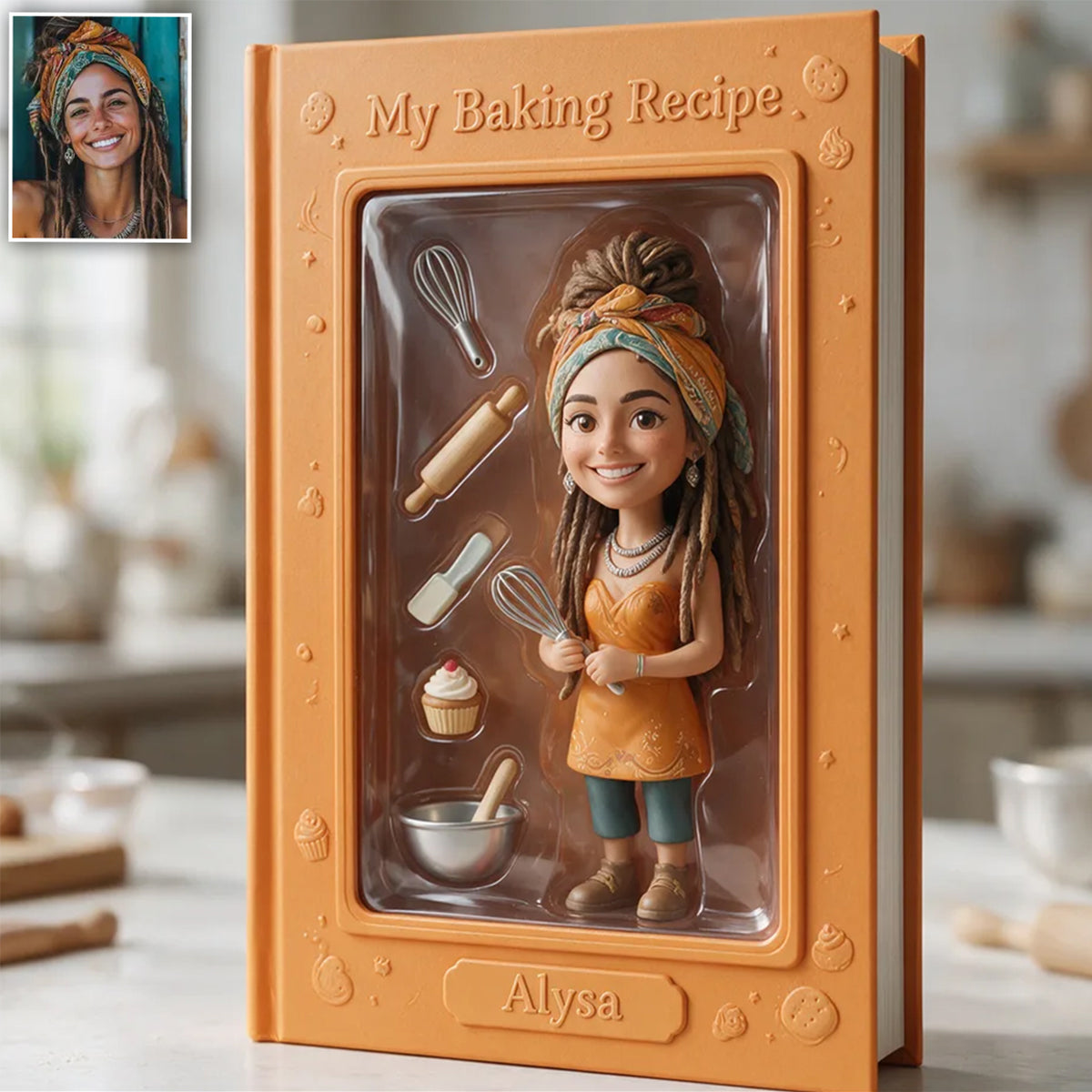 Custom From Any Photo, Recipe Notebook - Personalized Baking Leather Journal