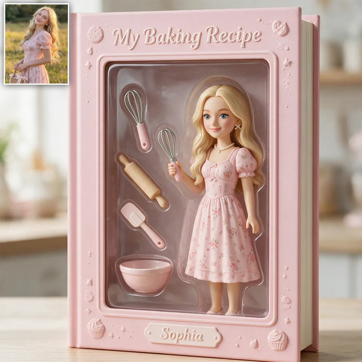 Custom From Any Photo, Recipe Notebook - Personalized Baking Leather Journal