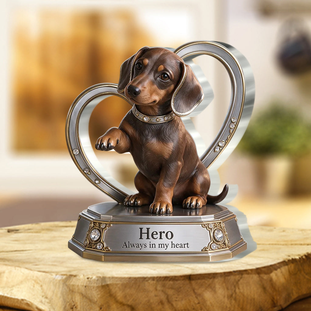 Personalisierbares Geschenk für Hundeliebhaber, Einzigartiges Hundemama-Papa-Geschenk für Welpenbesitzer, Süßes Haustier-Memorial-Geschenk, Personalisierte Hundegeschenk - Personalisierte Hundekunststoffplakette