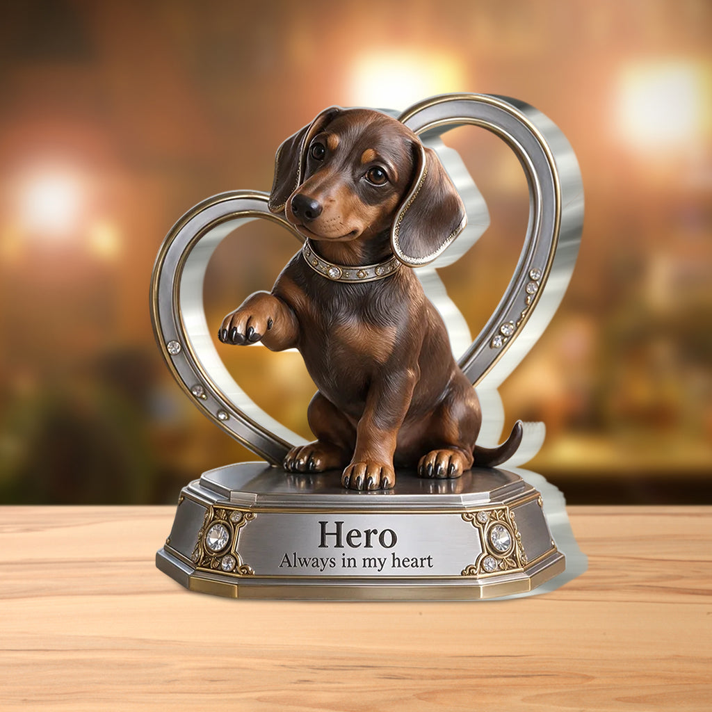 Personalisierbares Geschenk für Hundeliebhaber, Einzigartiges Hundemama-Papa-Geschenk für Welpenbesitzer, Süßes Haustier-Memorial-Geschenk, Personalisierte Hundegeschenk - Personalisierte Hundekunststoffplakette