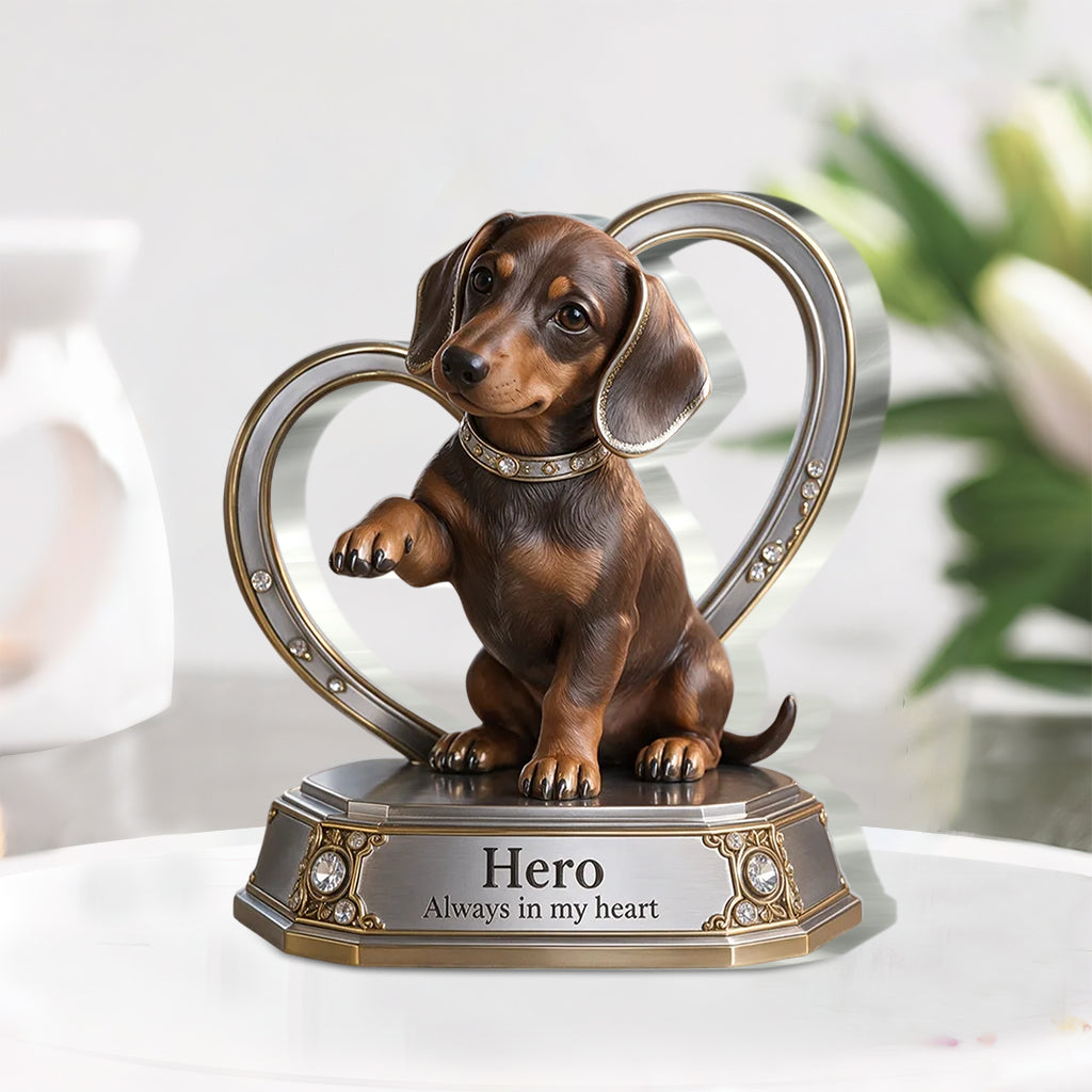 Personalisierbares Geschenk für Hundeliebhaber, Einzigartiges Hundemama-Papa-Geschenk für Welpenbesitzer, Süßes Haustier-Memorial-Geschenk, Personalisierte Hundegeschenk - Personalisierte Hundekunststoffplakette