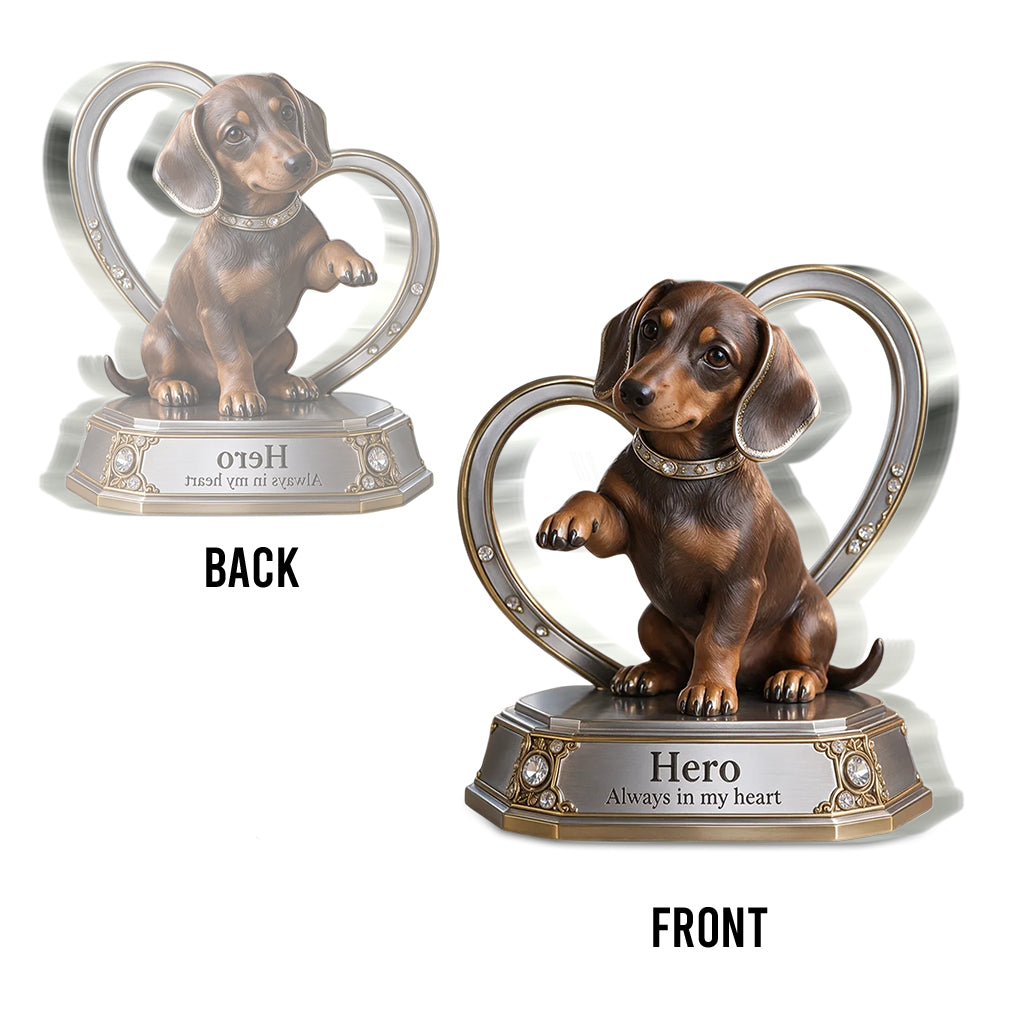 Personalisierbares Geschenk für Hundeliebhaber, Einzigartiges Hundemama-Papa-Geschenk für Welpenbesitzer, Süßes Haustier-Memorial-Geschenk, Personalisierte Hundegeschenk - Personalisierte Hundekunststoffplakette