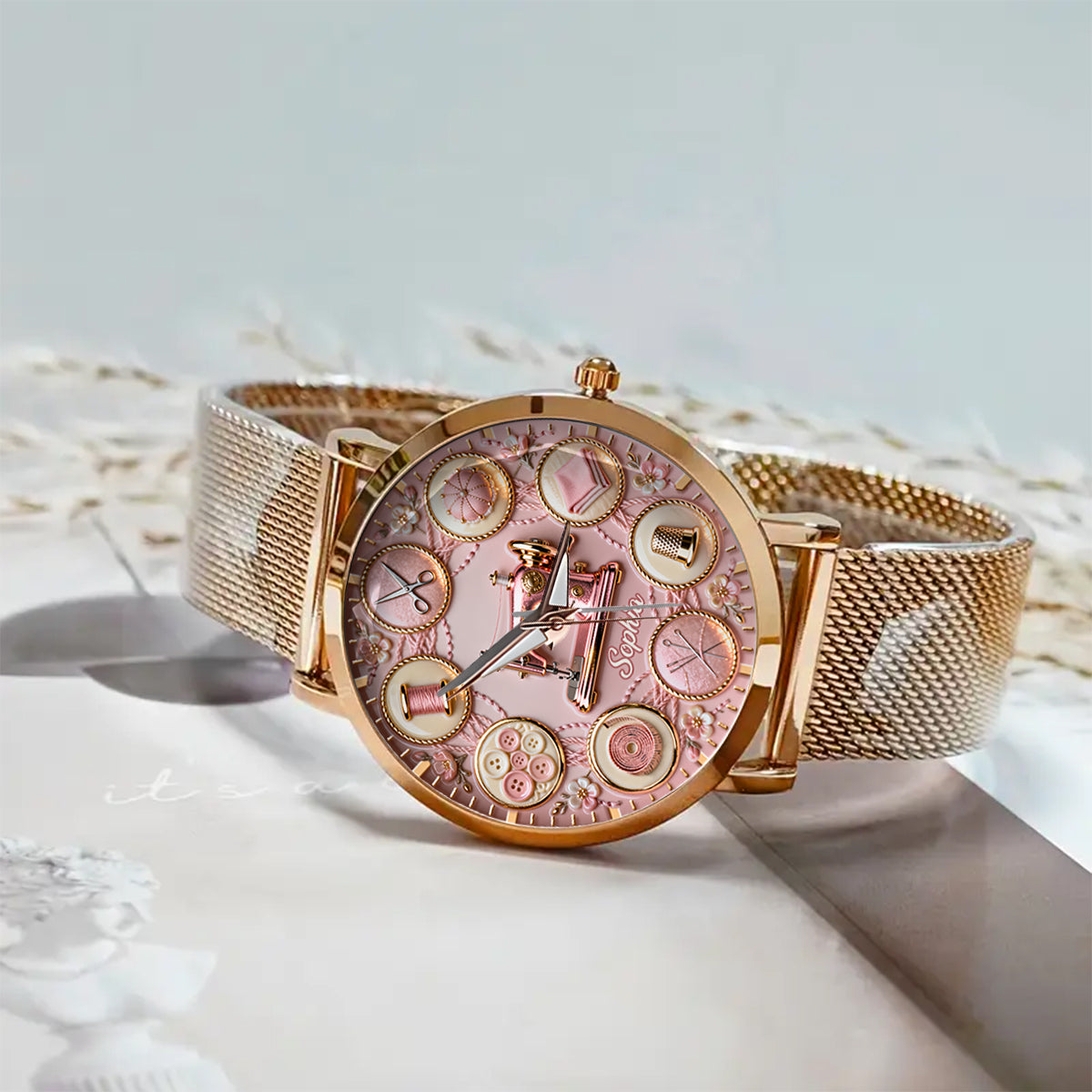 Love Sewing - Personalized Sewing Women Hand Watch