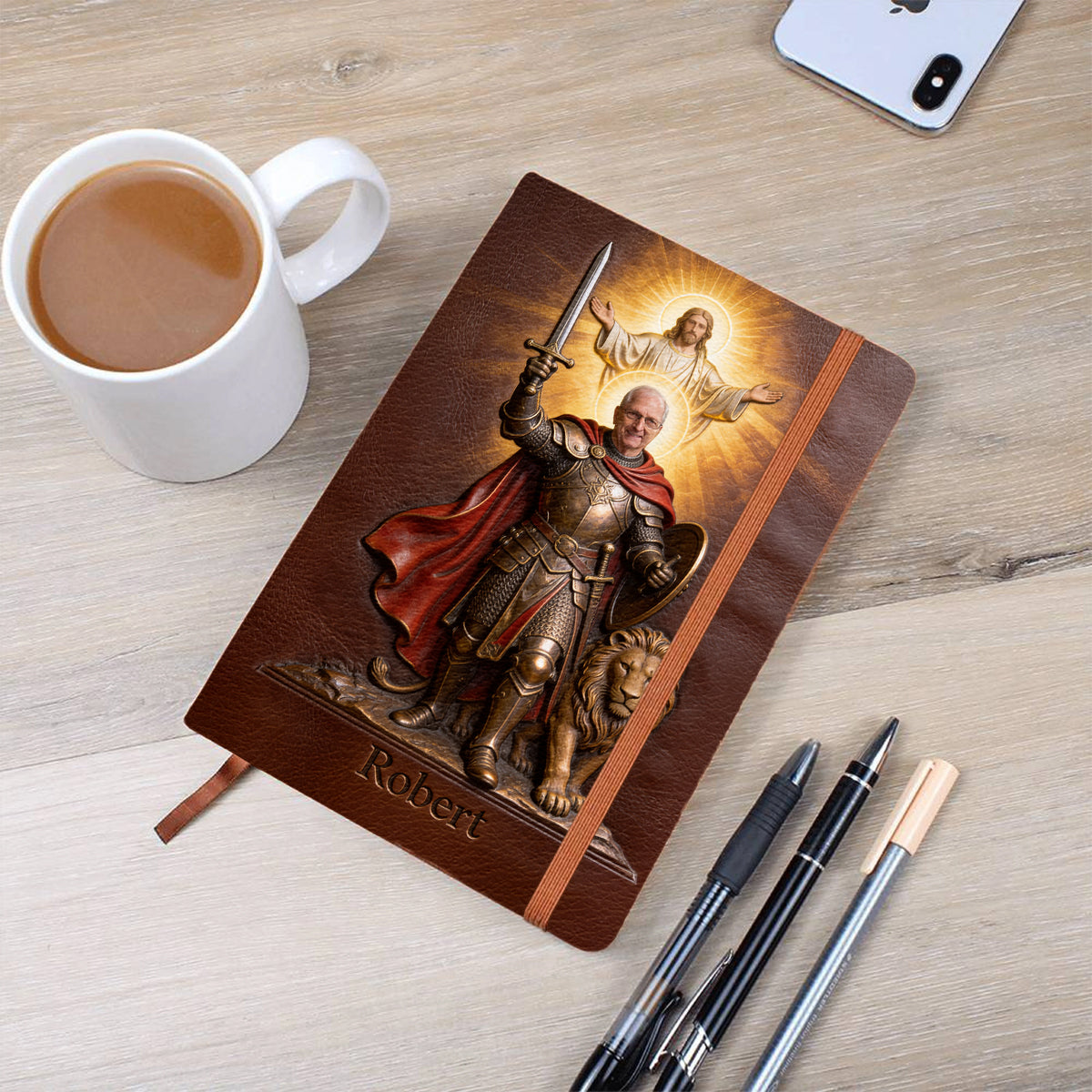 Custom Any Photo - Armor Of God - Personalized Christian Leather Journal