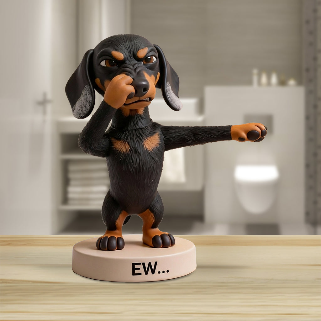 Funny Bathroom Decor - Personalized Dog Custom Shaped Acrylic Plaque