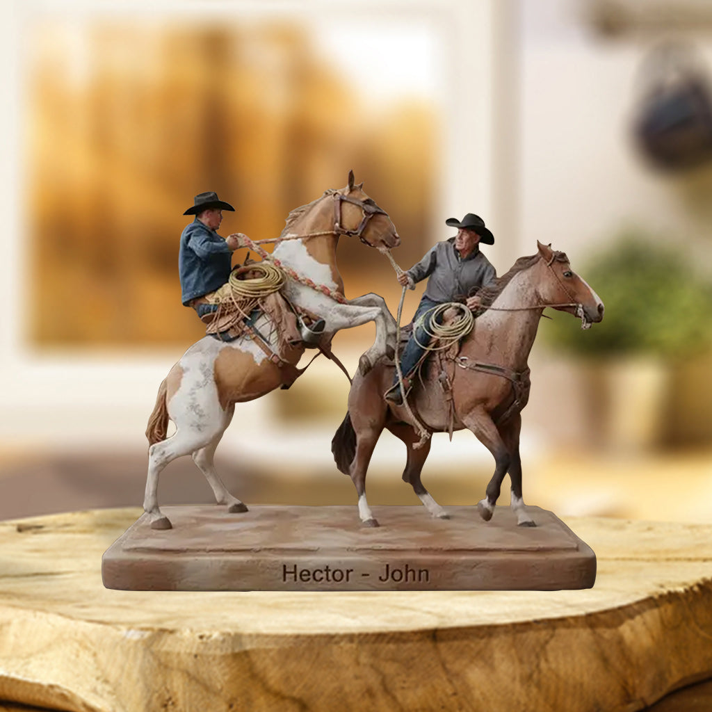 Strong Cowboys - Personalized Western Outfit Custom Shaped Acrylic Plaque