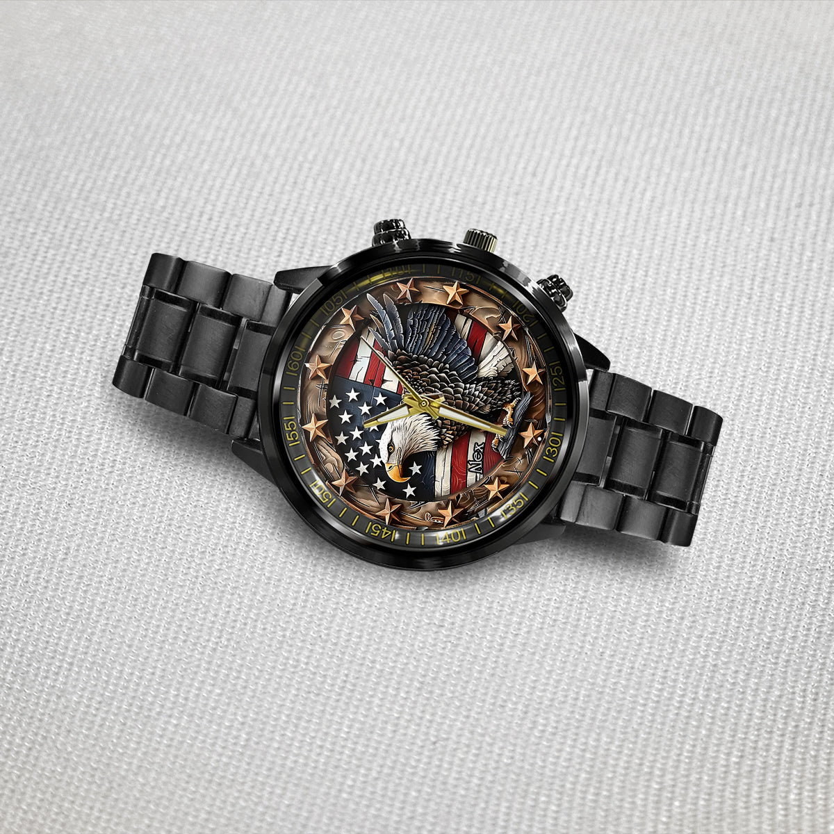 Starker Weißkopfseeadler – Personalisierte Weißkopfseeadler-Handuhr