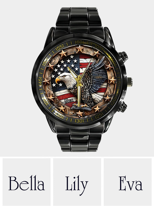 Starker Weißkopfseeadler – Personalisierte Weißkopfseeadler-Handuhr