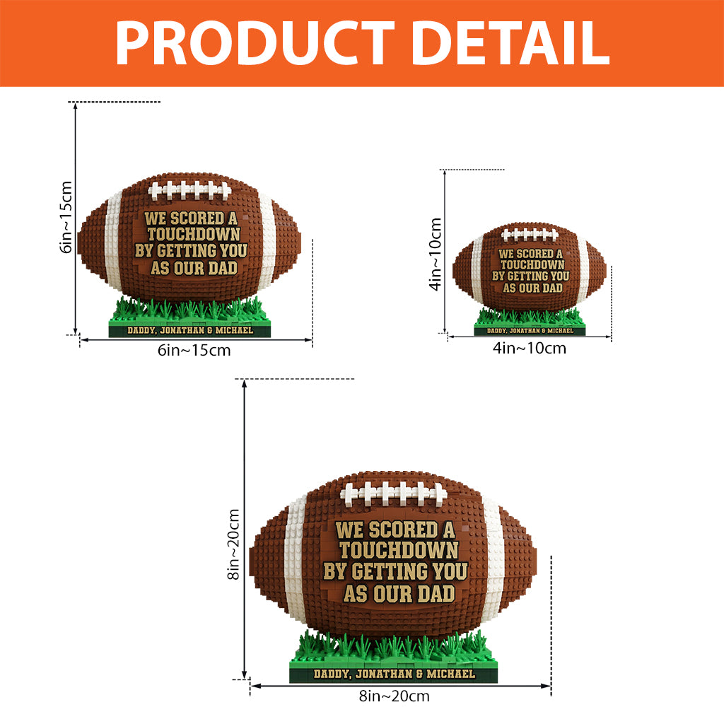 American Football Dad - Personalized Football Custom Shaped Acrylic Plaque