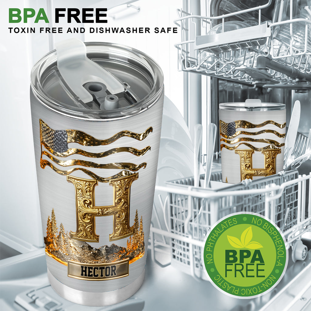 Name Initial Alphabet - Personalized Luxury Tumbler