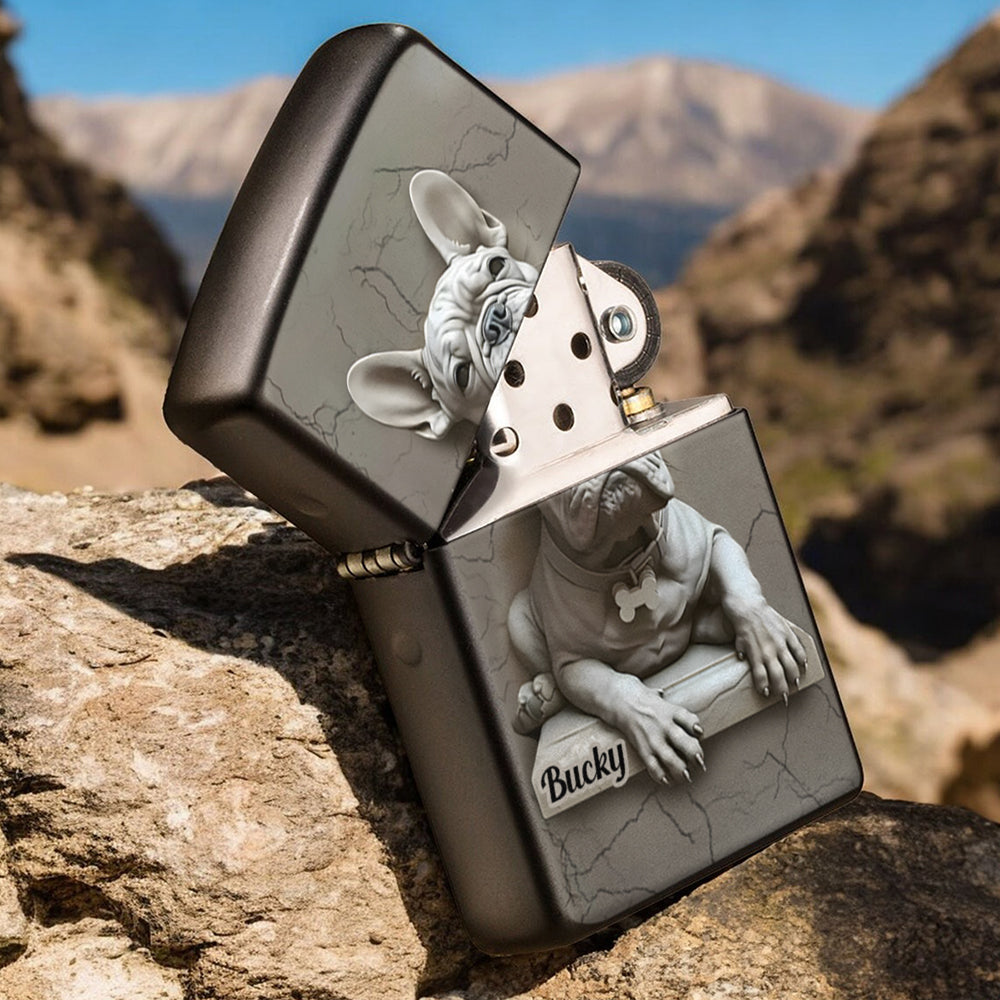 Französische Bulldogge – Personalisiertes Feuerzeug mit französischer Bulldogge