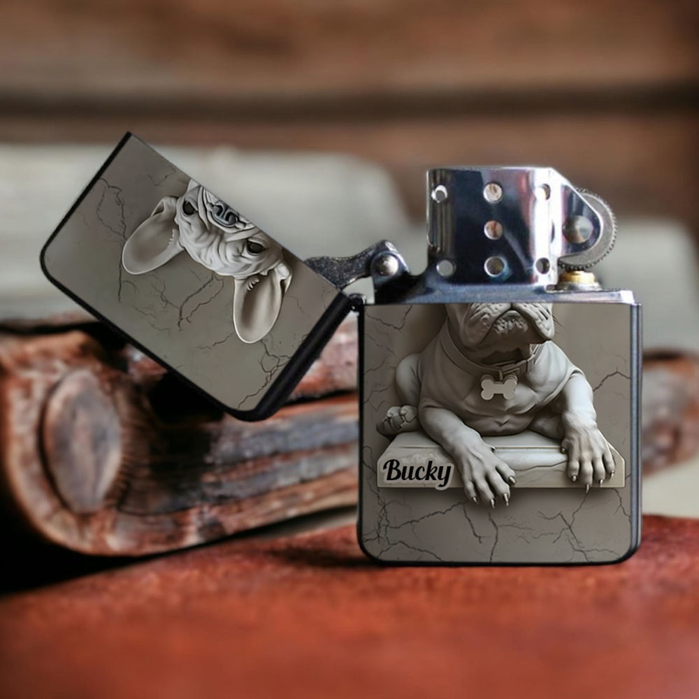 Französische Bulldogge – Personalisiertes Feuerzeug mit französischer Bulldogge
