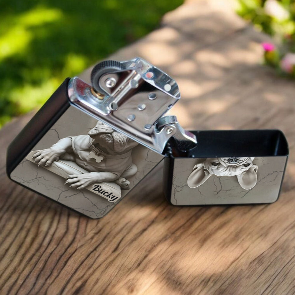 Französische Bulldogge – Personalisiertes Feuerzeug mit französischer Bulldogge
