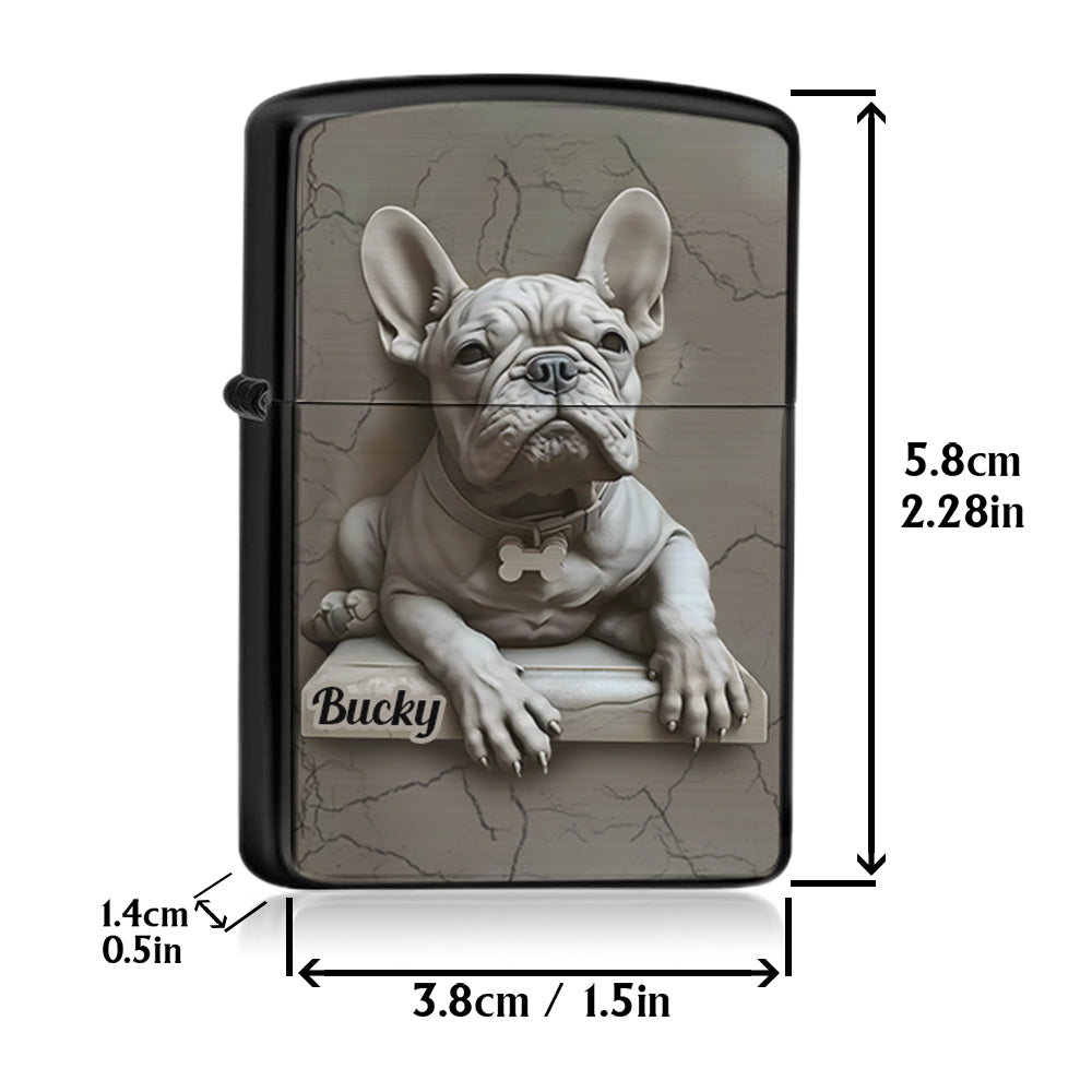 Französische Bulldogge – Personalisiertes Feuerzeug mit französischer Bulldogge