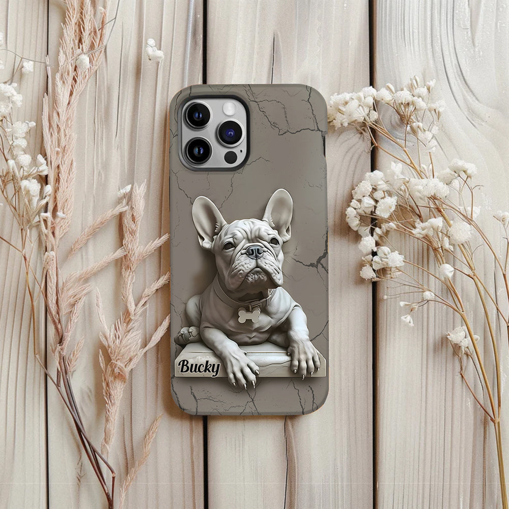 Französische Bulldogge – Personalisierte Handyhülle mit Französische-Bulldogge-Vollbild