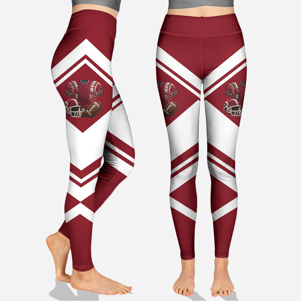 Proud Football Mama, Grandma,... - Personalized Football Hoodie and Leggings