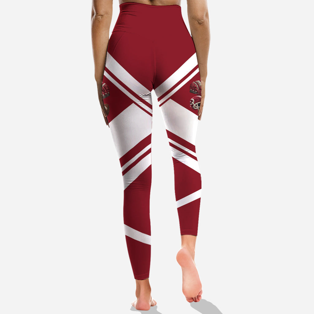 Proud Football Mama, Grandma,... - Personalized Football Hoodie and Leggings