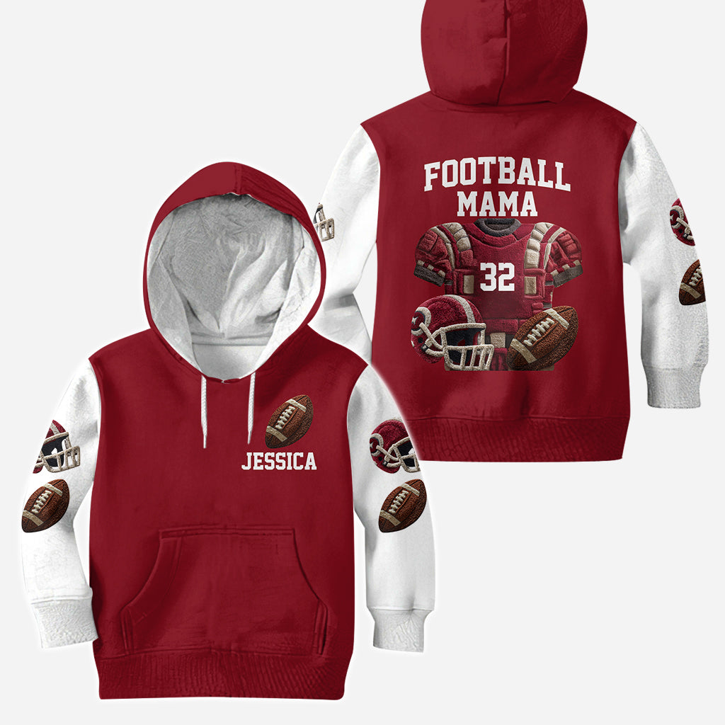Proud Football Mama, Grandma,... - Personalized Football Hoodie and Leggings