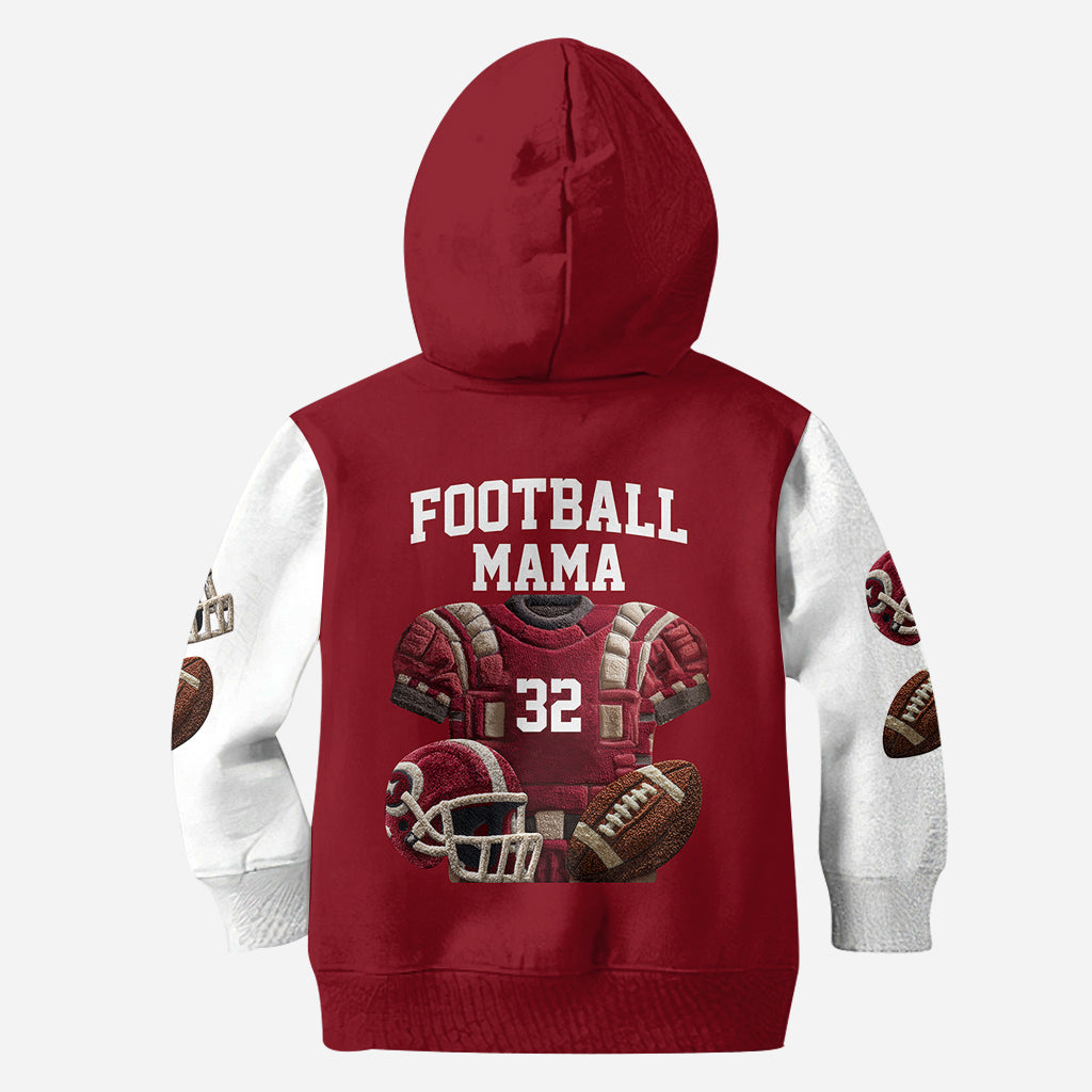 Proud Football Mama, Grandma,... - Personalized Football Hoodie and Leggings