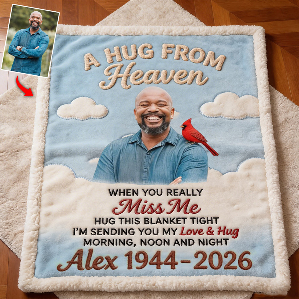 A Hug From Heaven - Personalized Memorial Blanket