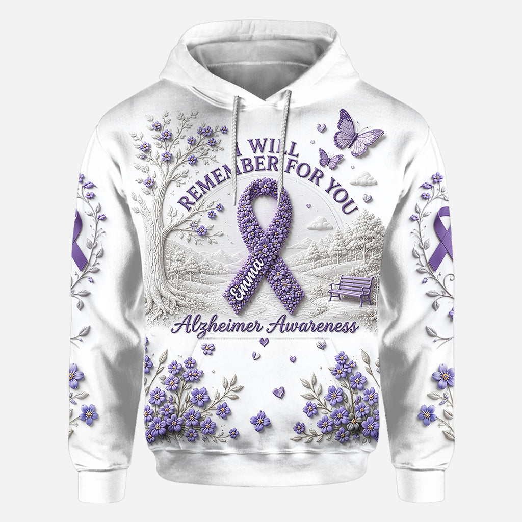 I Will Remember For You Purple - Personalized Alzheimer Awareness All Over Shirt