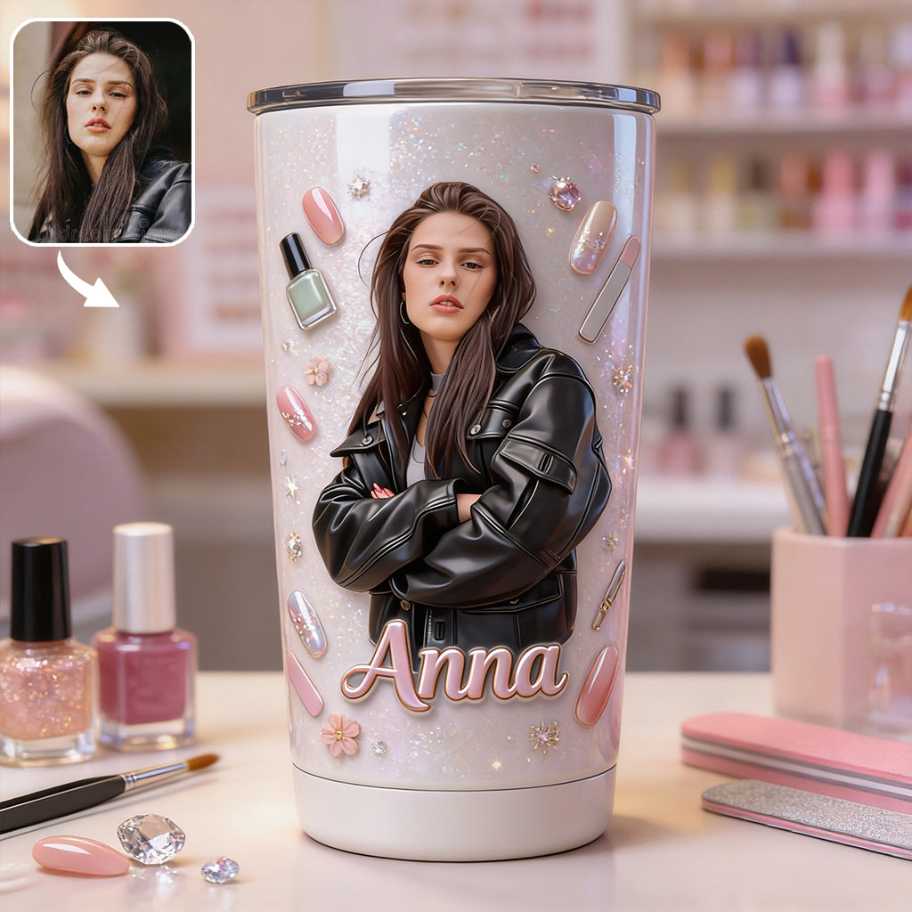 Liebes Nageldesign, Geschenk für Frauen - Personalisierter Nail Salon Becher