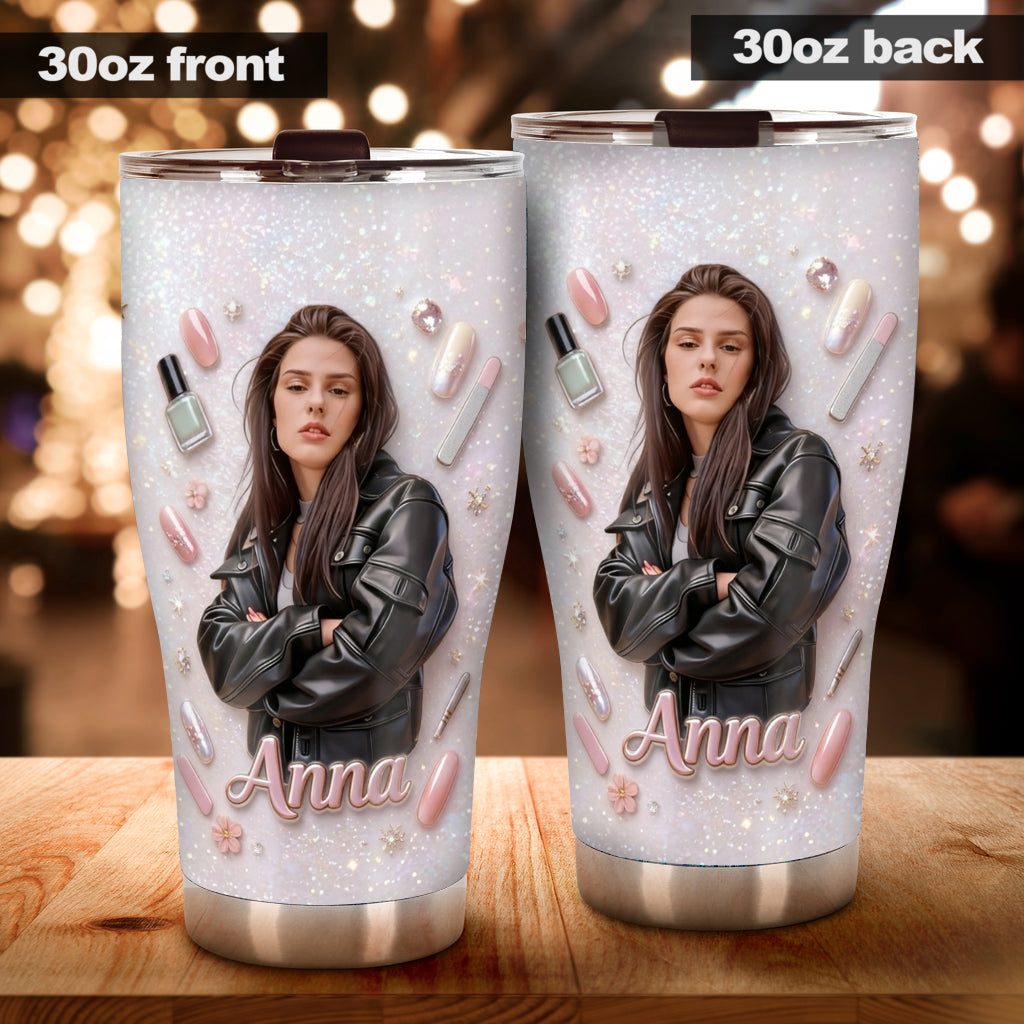 Liebes Nageldesign, Geschenk für Frauen - Personalisierter Nail Salon Becher