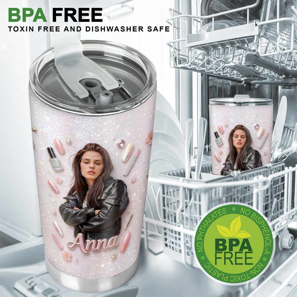 Liebes Nageldesign, Geschenk für Frauen - Personalisierter Nail Salon Becher