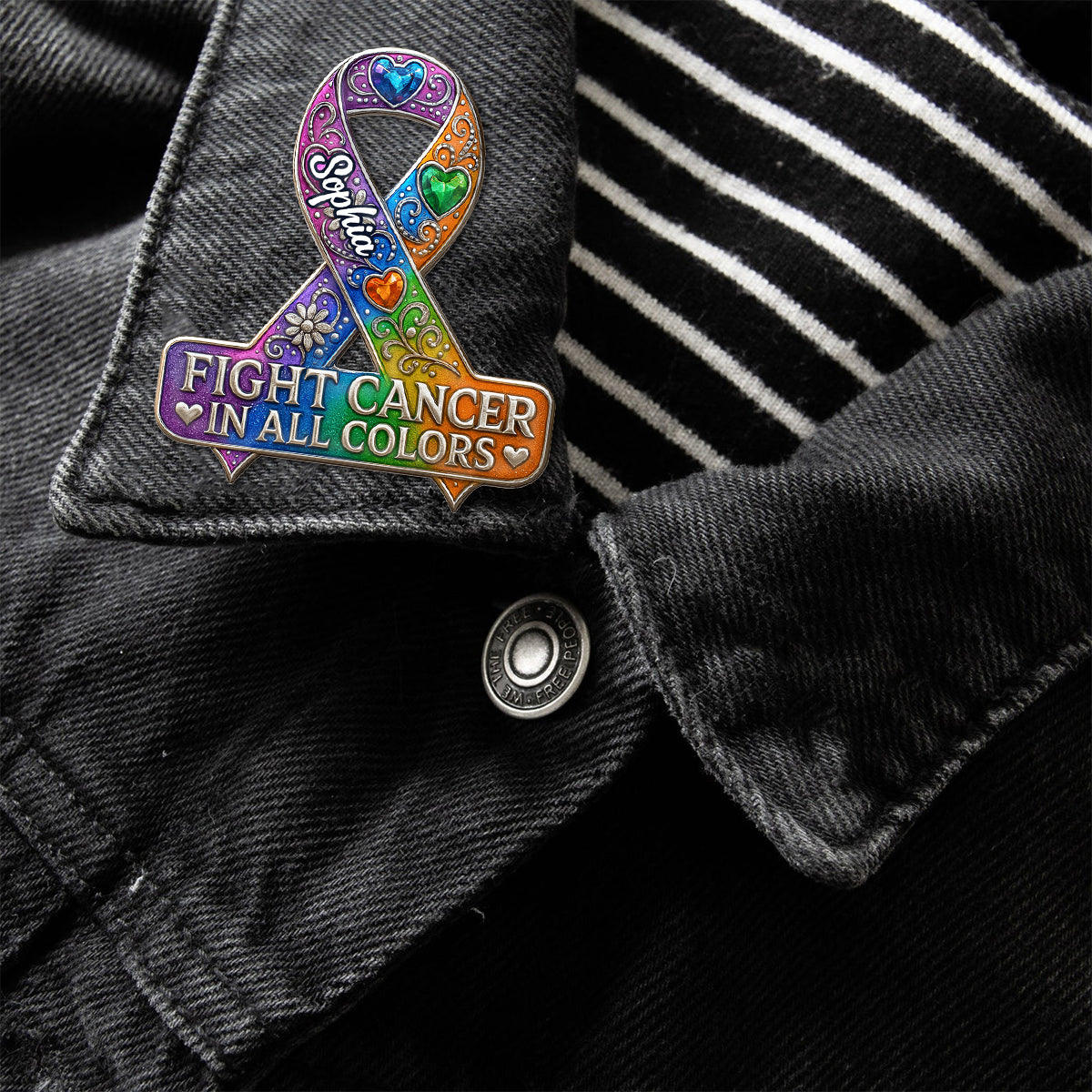 Krebs bekämpfen in allen Farben – Personalisierter Anstecker zur Krebsaufklärung