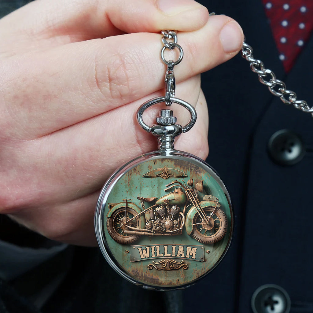 Motorcycle Lover - Personalized Biker Pocket Watch