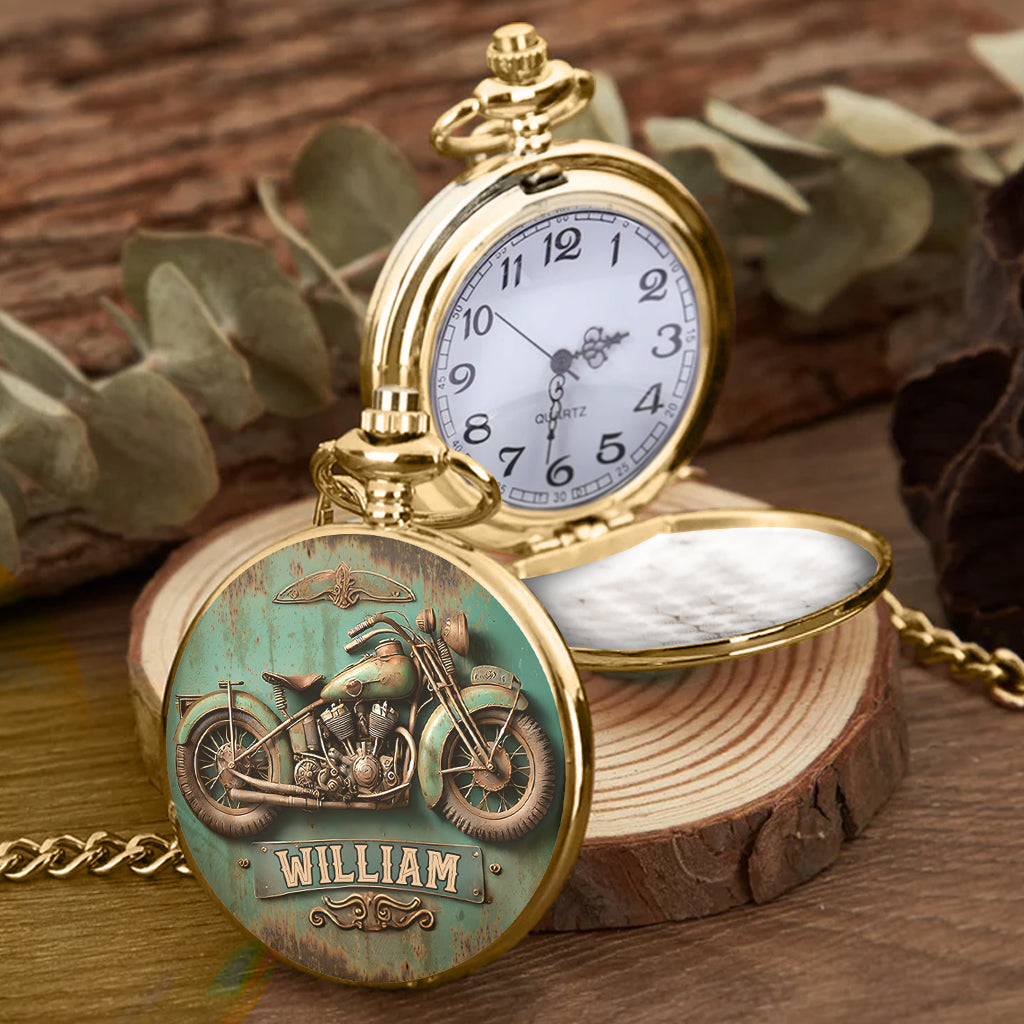 Motorcycle Lover - Personalized Biker Pocket Watch