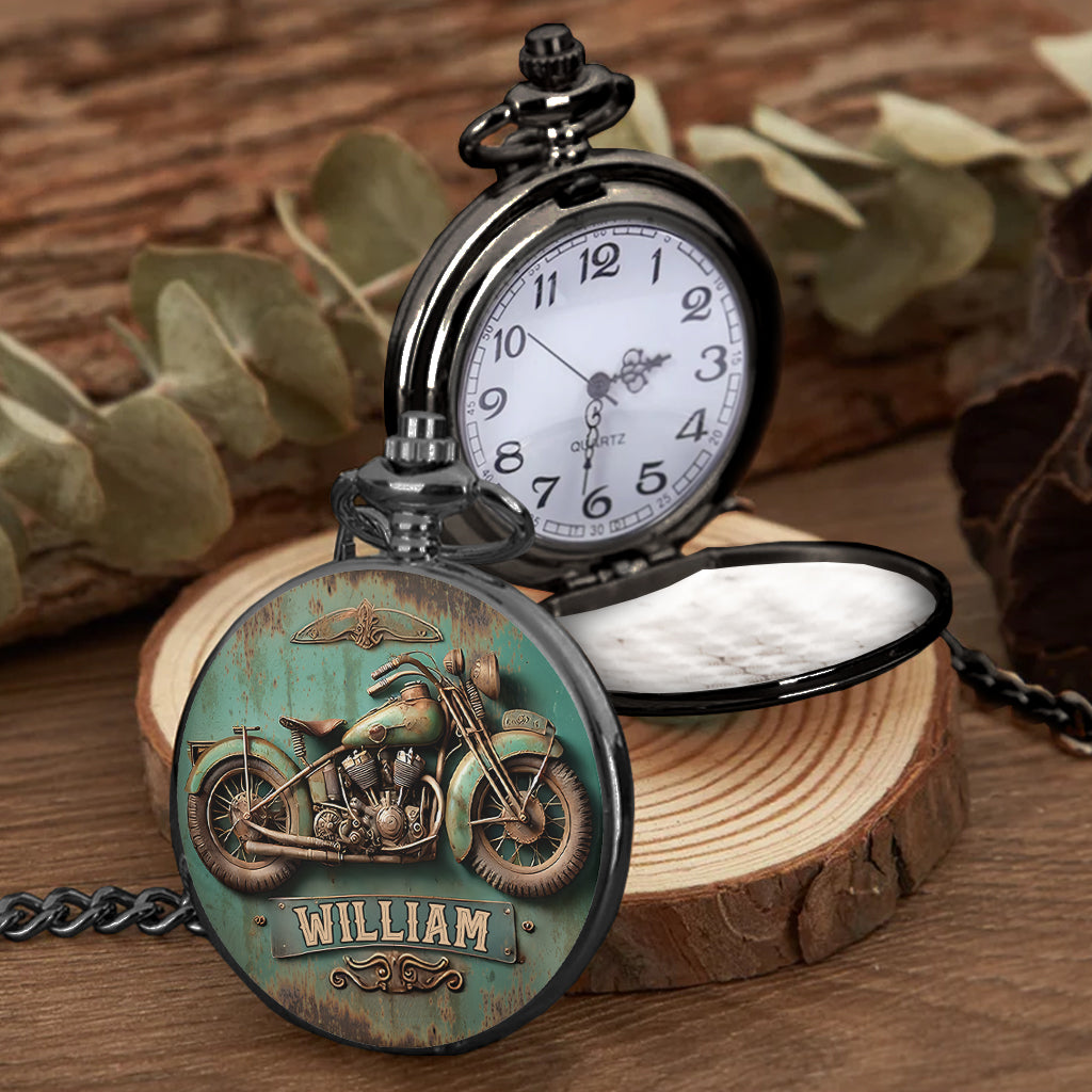 Motorcycle Lover - Personalized Biker Pocket Watch