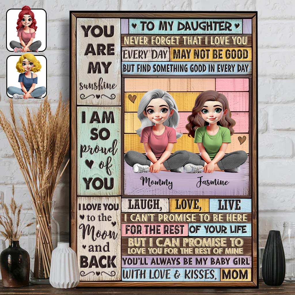 To My Daughter - Personalized Daughter Canvas And Poster