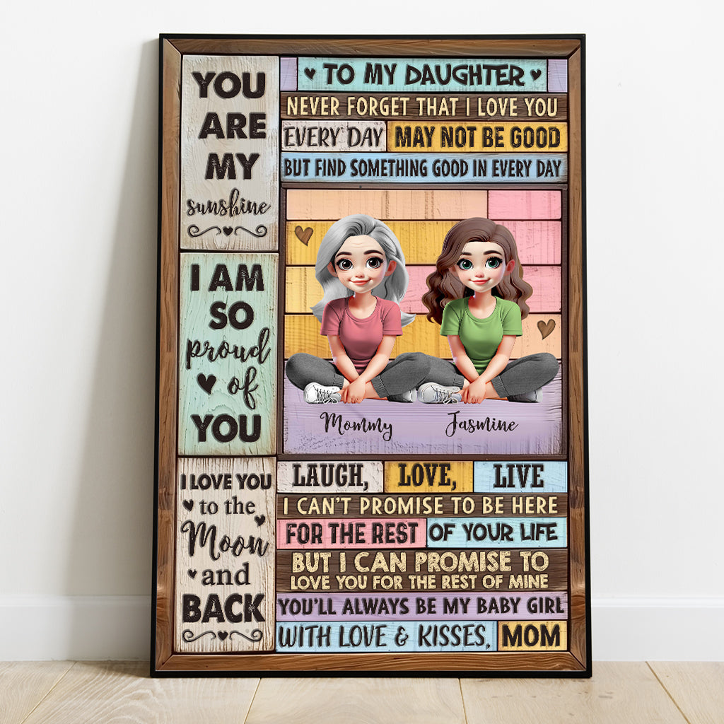 To My Daughter - Personalized Daughter Canvas And Poster