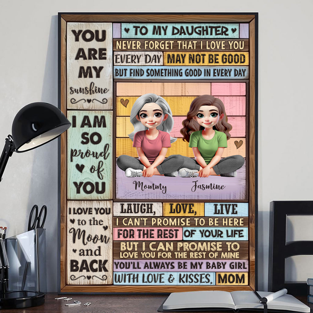 To My Daughter - Personalized Daughter Canvas And Poster