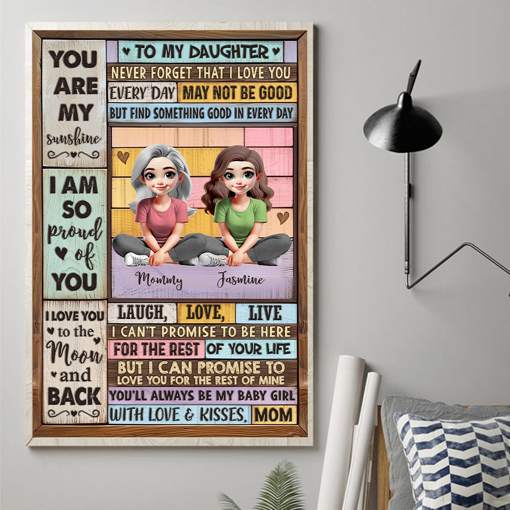 To My Daughter - Personalized Daughter Canvas And Poster