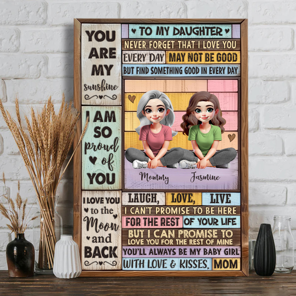 To My Daughter - Personalized Daughter Canvas And Poster