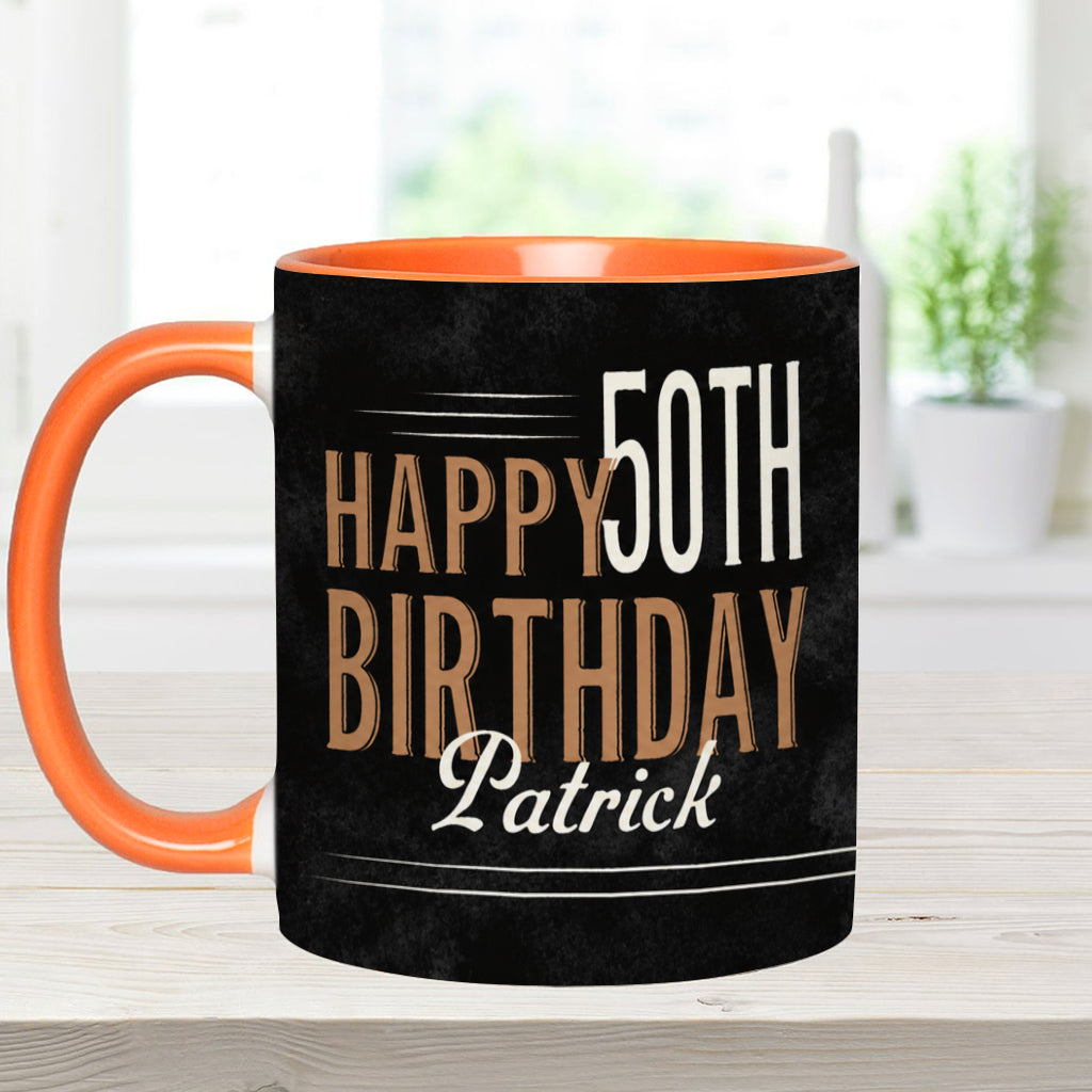 Happy Birthday - Personalized Birthday Accent Mug