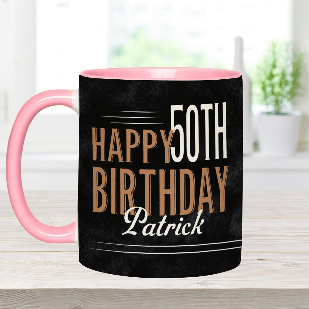 Happy Birthday - Personalized Birthday Accent Mug