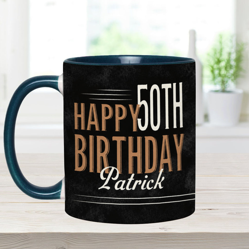 Happy Birthday - Personalized Birthday Accent Mug