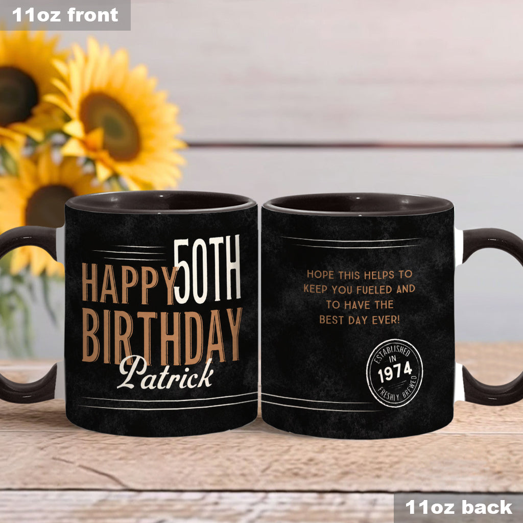 Happy Birthday - Personalized Birthday Accent Mug