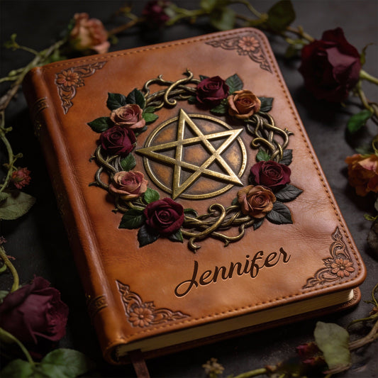 Journal magique - Journal en cuir personnalisé pour sorcière