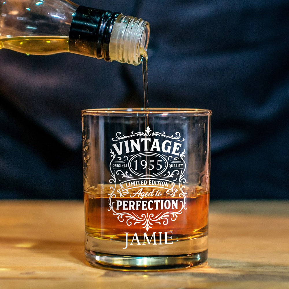 Birthday Gift - Personalized Birthday Whiskey Glass