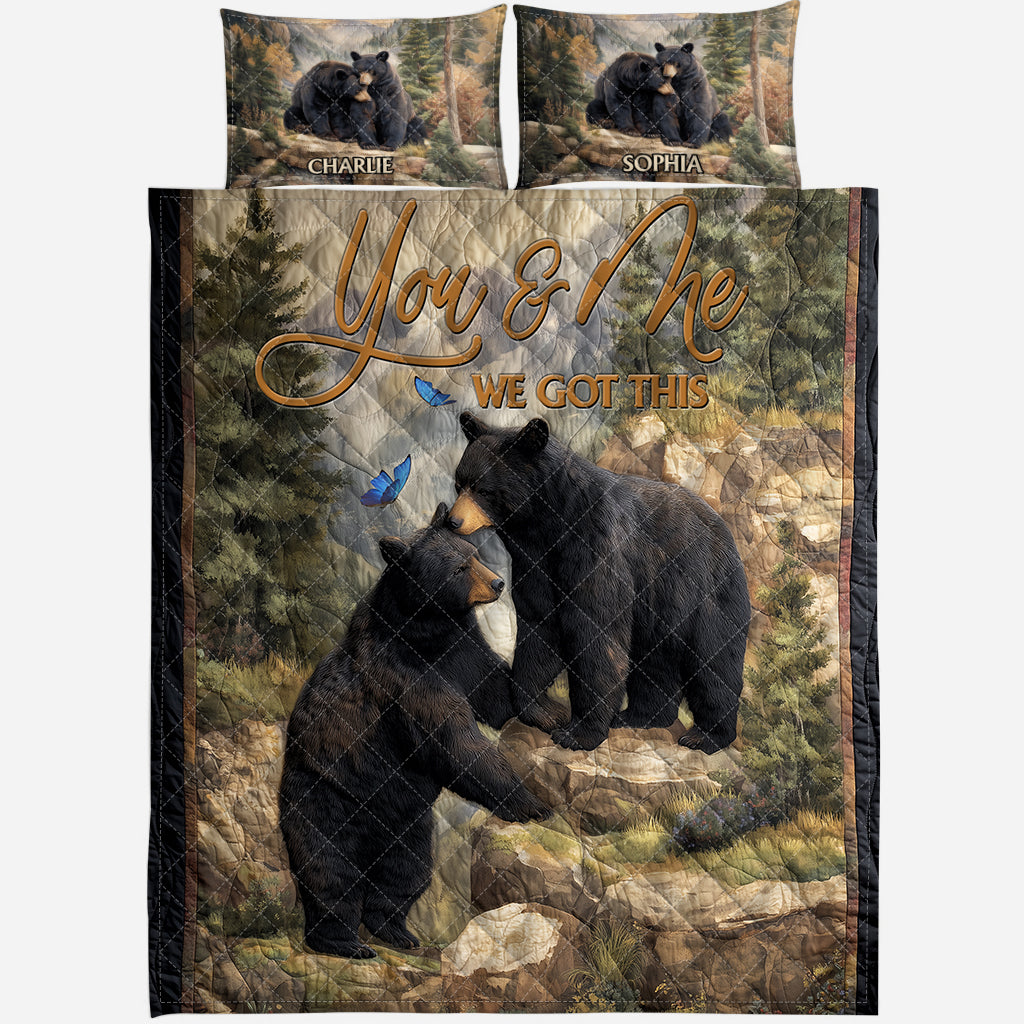 You & Me We Got This - Personalized Hunting Quilt Set