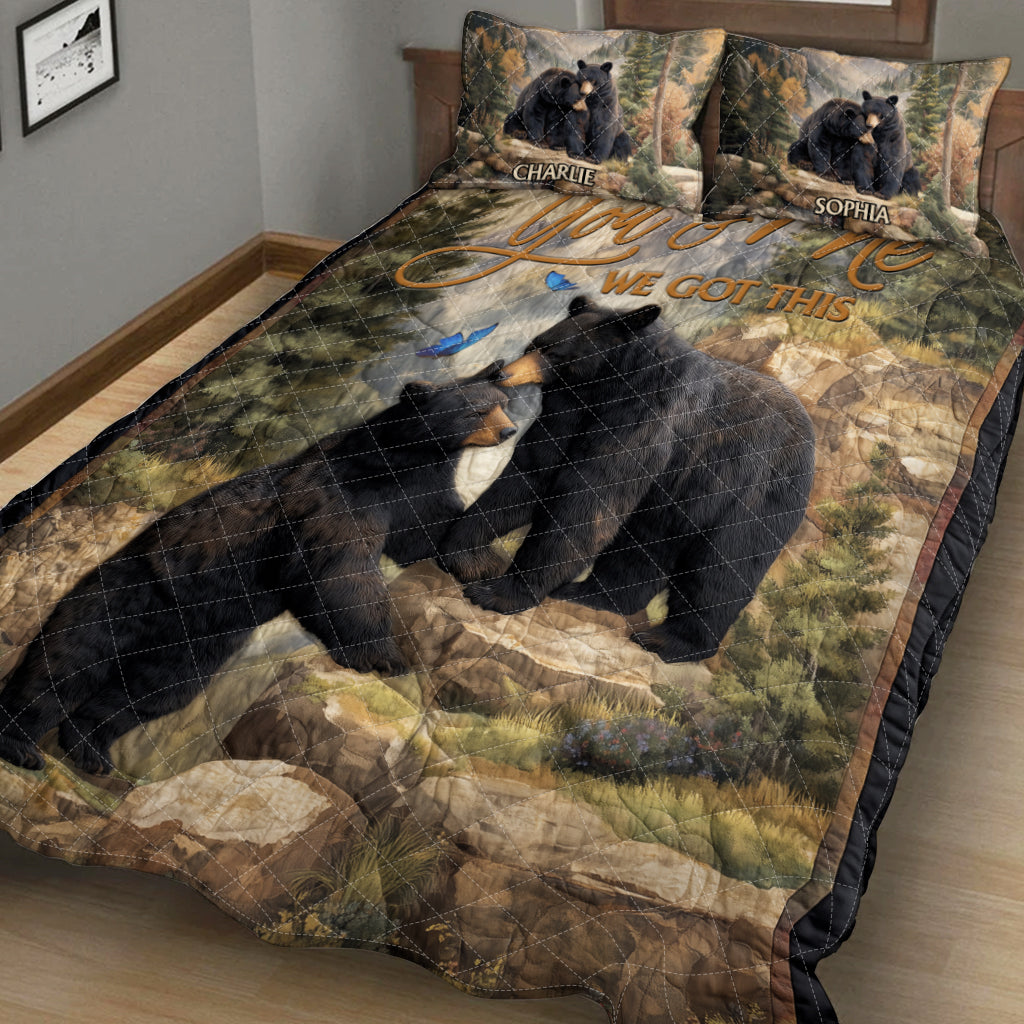 You & Me We Got This - Personalized Hunting Quilt Set
