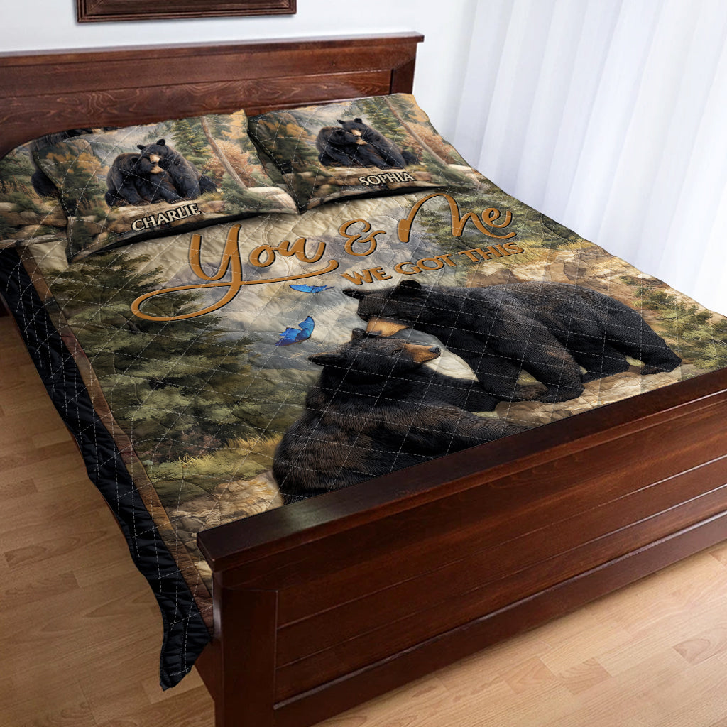 You & Me We Got This - Personalized Hunting Quilt Set