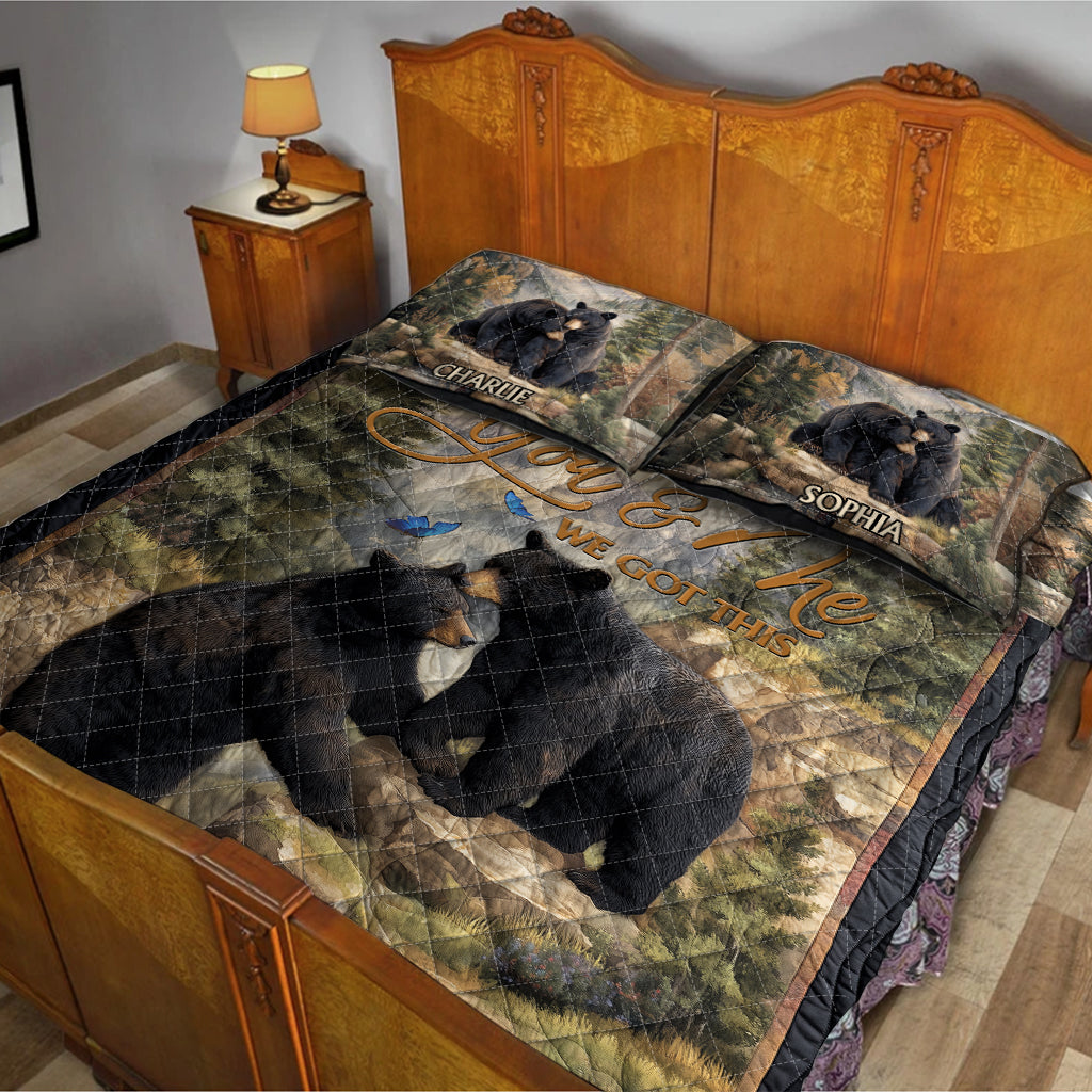 You & Me We Got This - Personalized Hunting Quilt Set