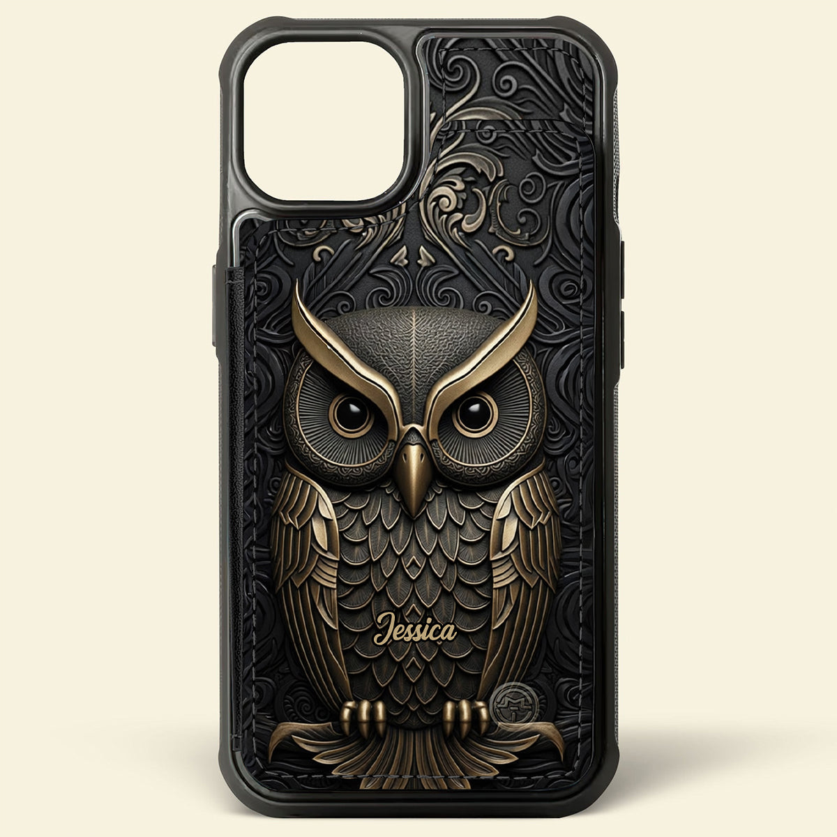 Amazing Owl - Personalized Owl Fully Printed Wallet Phone Case