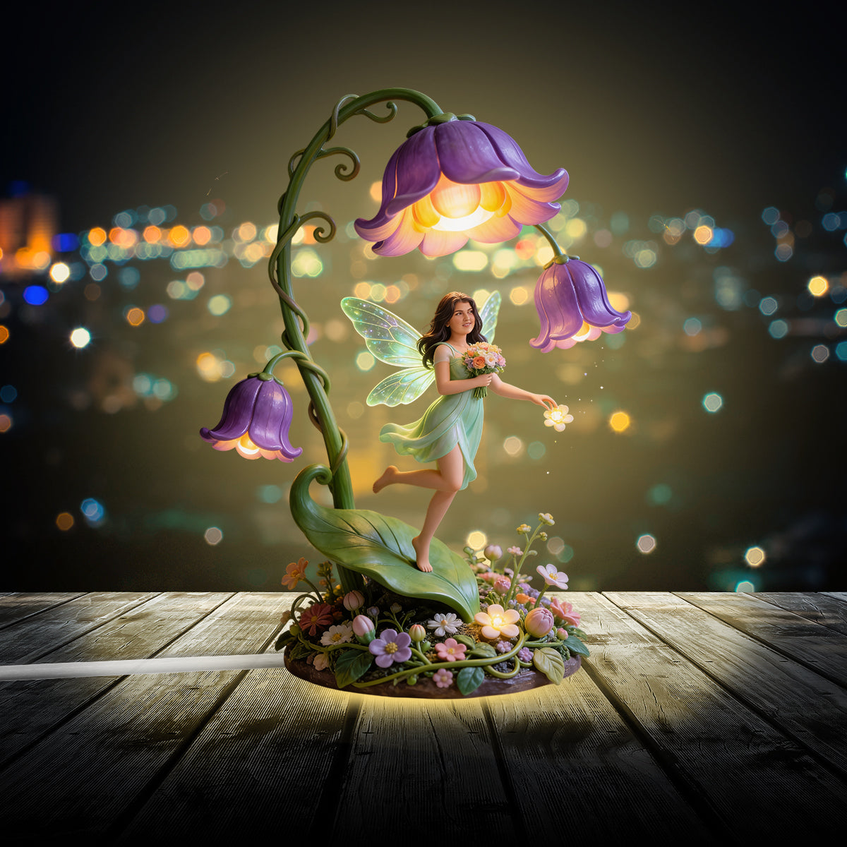 Selbstliebe Geschenk, Geschenk für Frauen - Personalisierte Blumenliebhaber Acryl LED Nachtlicht