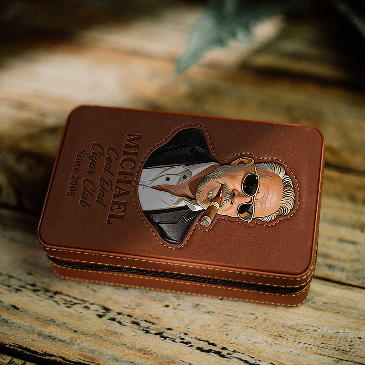 Papa liebt Zigarren - Personalisierte Reisetasche für Zigarren